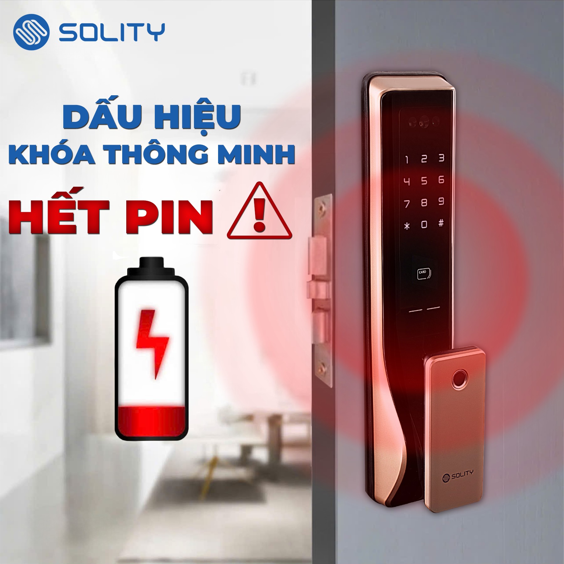 Dấu hiệu khóa vân tay hết pin
